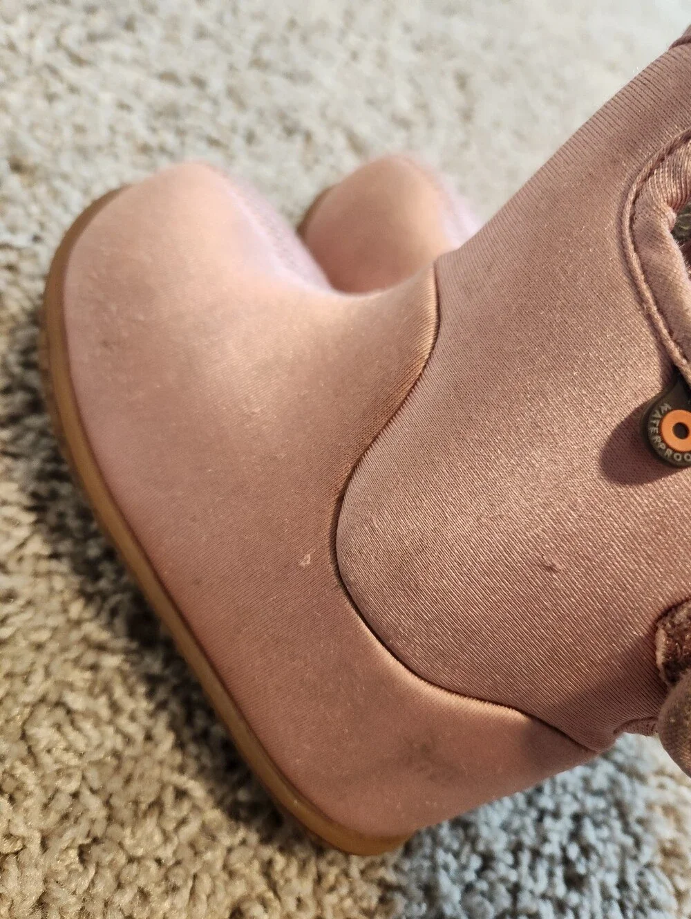 BOGS Baby Waterproof Snowboot Rain Boot Size 6 In Metallic Ballet Pink